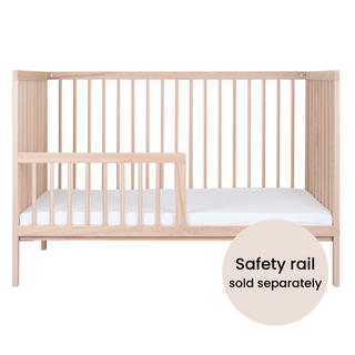 Mini Cot Bed - Beech (120x60) Untreated Solid Beechwood - Mokee
