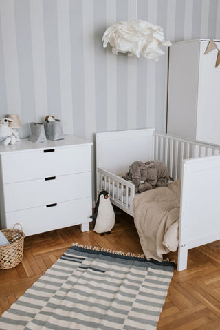 Grandeur 3 Piece Nursery Furniture Set | 140 x 70 | White - Mokee