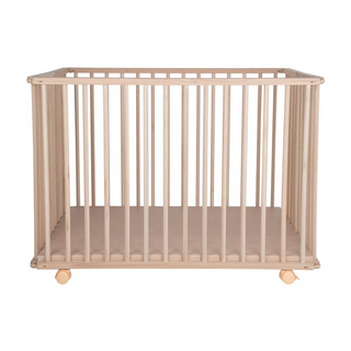 Mokee Ezee | Adjustable Playpen with wheels - Beech - Mokee