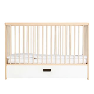Mini Cot Bed with Drawer - Beech - Mokee