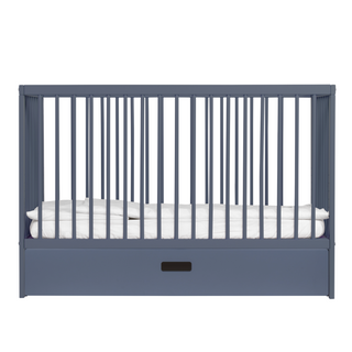 Mini Cot Bed with Drawer - Stone Blue - Mokee