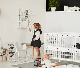 Mini Cot Bed Premium Natural Bundle 4 in 1 - White - Mokee