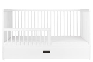 Midi Cot Bed with Drawer -  White (140x70) - Mokee