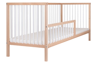 Midi Cot Bed (140x70) Toddler Safety Rail Conversion Kit - White Beech - Mokee