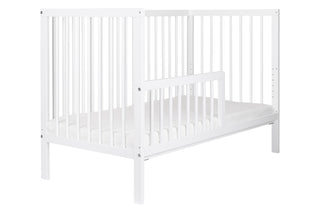 Mini Cot Bed (120x60) Toddler Safety Rail Conversion Kit - White - Mokee