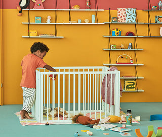 Mokee Foldable Playpen - White Beech - Mokee