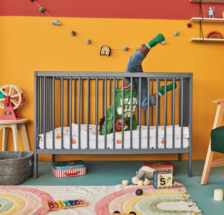 Mini Cot Bed Ultimate Natural Bundle 5 in 1 - Stone Blue - Mokee