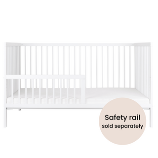 Midi Cot Bed - White (140 x 70) Solid Beechwood - Mokee