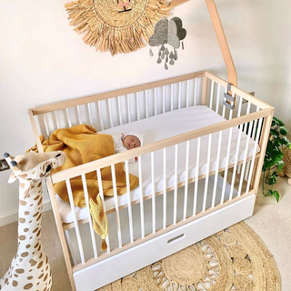 Mini Cot Bed Essential Drawer Bundle 5 in 1 - White Beech - Mokee