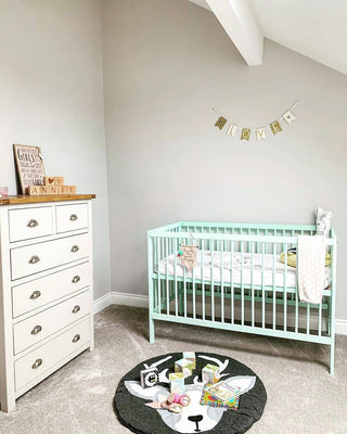 Mini Cot Bed | Dusty Aqua | 120 x 60 - Mokee