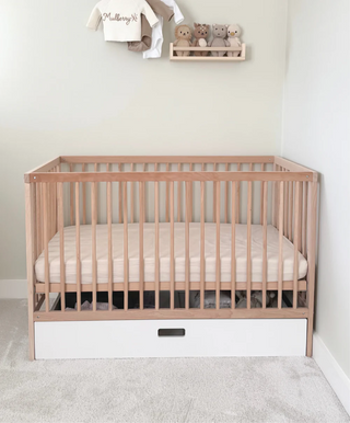 Mini Cot Bed With Mattress - Ultimate Air Bundle 5 in 1 - Beech - Mokee