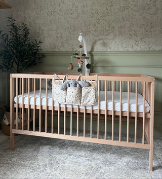 Midi Cot Bed - Beech (140 x 70) Untreated Solid Beechwood - Mokee