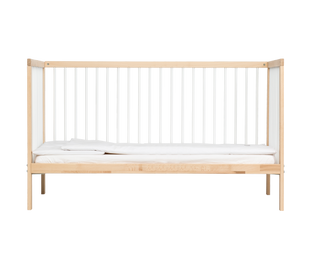 Midi Cotbed with drawer & conversion kit - White Beech - Mokee