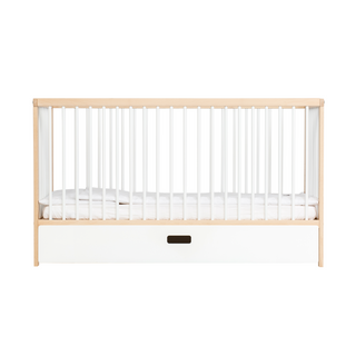 Midi Cot Bed with Drawer -  White Beech (140x70) - Mokee