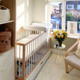 Midi Cot Bed Essential Drawer Bundle 5 in 1 - White Beech - Mokee