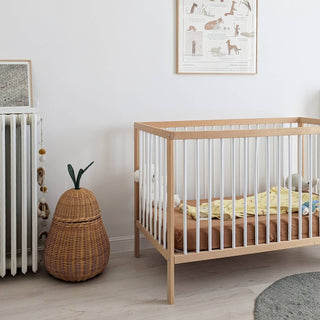Mini Cot Bed Premium Natural Bundle 4 in 1 - White Beech. - Mokee