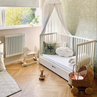 Mini Cot Bed Essential Drawer Bundle 5 in 1 - White - Mokee