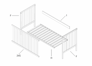 PARTS MINI COT | Front Panel | White - Mokee