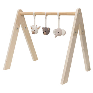 Jollein Wooden Baby Gym with Animal Toys