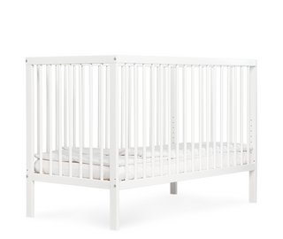 Mini Cot Bed With Aloe Vera Mattress - White