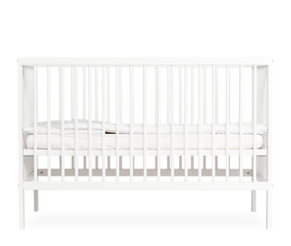 Mini Cot Bed With Aloe Vera Mattress - White