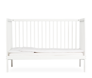 Mini Cot Bed With Aloe Vera Mattress - White