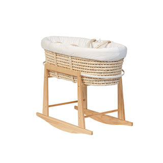 Classic Wicker Moses Basket with Rocking Stand - Mokee