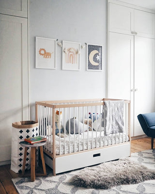 Mini Cot Bed | White Beech | 120 x 60 - Mokee