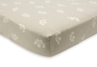 Jollein Cot Bed Fitted Sheet | 140 x 70 cm - Twig Olive Green
