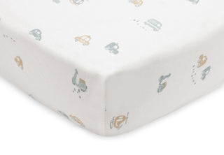 Jollein Cot Bed Fitted Sheet | 140 x 70 cm - 'On The Go' Vehicles