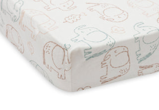 Jollein Cot Bed Fitted Sheet | 140 x 70 cm - Elephant Tales
