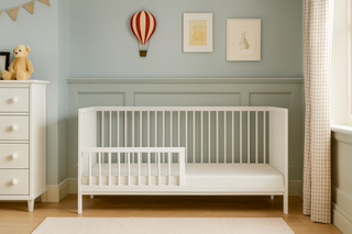 Midi Cot Bed White (140 x 70) Solid Beechwood