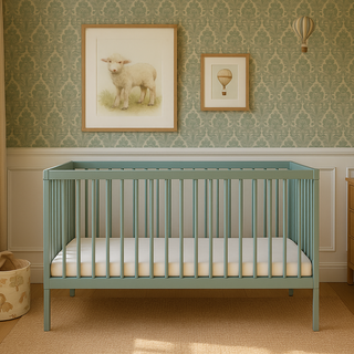 Midi Cot Bed - Stone Teal (140 x 70) Solid Beechwood