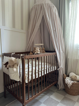 Midi Cot Bed - Walnut (140 x 70) Solid Beechwood