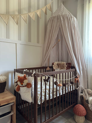 Midi Cot Bed - Walnut (140 x 70) Solid Beechwood