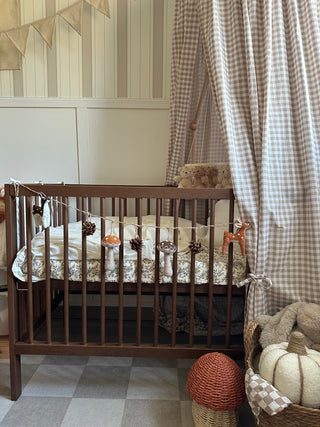 Midi Cot Bed - Walnut (140 x 70) Solid Beechwood