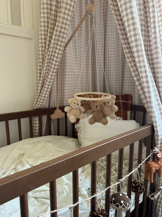 Midi Cot Bed - Walnut (140 x 70) Solid Beechwood