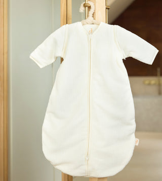 Jollein Sleeping Bag with Removable Sleeves - Ivory Rib 70cm (3-6 months)