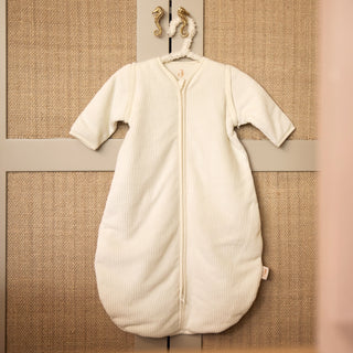 Jollein Sleeping Bag with Removable Sleeves - Ivory Rib 70cm (3-6 months)
