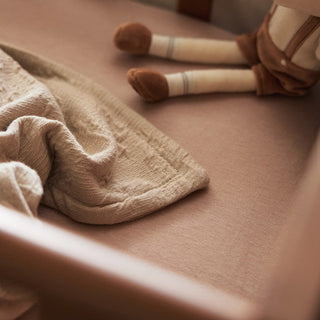 Jollein Cot Bed Fitted Sheet | 120 x 60 cm - Wild Rose