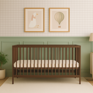 Midi Cot Bed - Walnut (140 x 70) Solid Beechwood