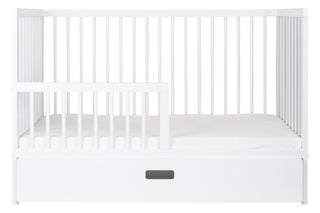 Mini Cot Bed with Drawer -  White - Mokee
