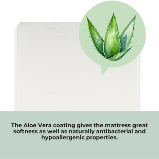 8 Piece Nursery Furniture Set with Aloe Vera Mattress - Beech (120x60) - Mokee