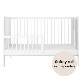Mini Cot Bed With Aloe Vera Mattress - White
