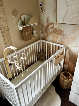 Mini Cot Bed With Aloe Vera Mattress - White