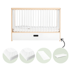Mini Cot Bed Essential Drawer Bundle 5 in 1 - White Beech