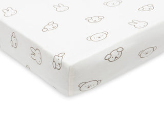 Jollein Cot Bed Fitted Sheet | 140 x 70 cm - Miffy and Friends