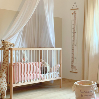 Mokee Natural Beechwood Cot Bed Convertible Cotbed 120 x 60 Baby Cot 0 3 Years White Beech