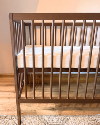 Midi Cot Bed - Walnut (140 x 70) Solid Beechwood