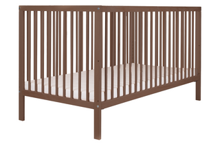 Mini Cot Bed - Walnut (120x60) Untreated Solid Beechwood - Mokee